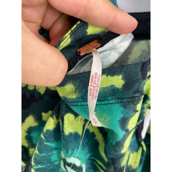 Free People Revolve NWT Give Me More Top Strappy Back Black Combo Green Sm New - Picture 6 of 11